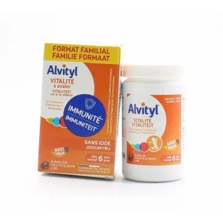 Alvityl Vitalité 12 Vitamines 8 Minéraux Goût Chocolat 90 comprimés