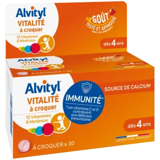 Alvityl Vitalité Enfant Fraise 30 comprimés