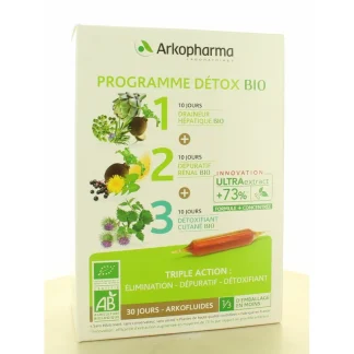 Arkopharma Programme Détox Bio 30 ampoules