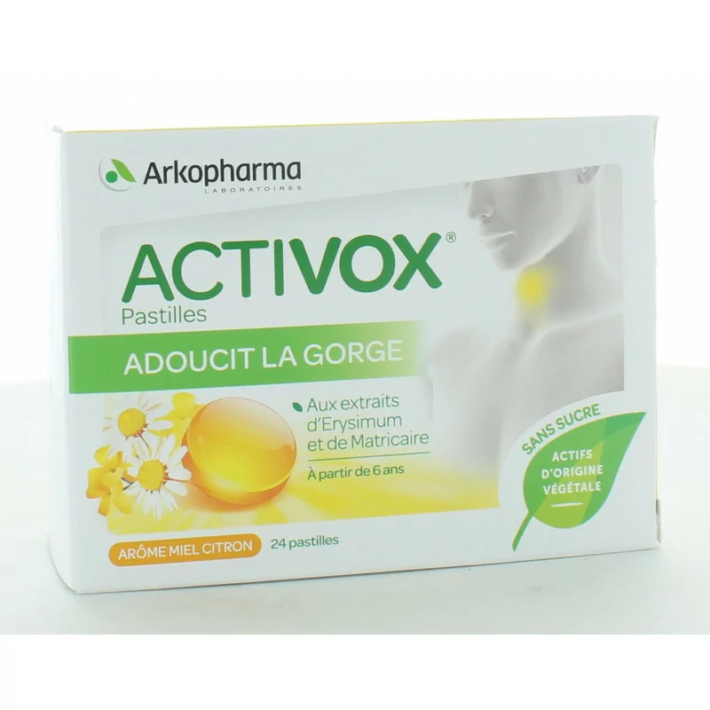 Arkopharma Activox Miel Citron 24 pastilles