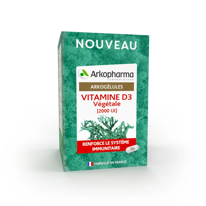 Arkopharma Arkogélules Vitamine D3 Végétale 2000UI 90 gélules