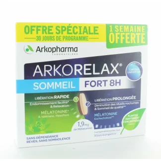 Arkopharma Arkorelax Sommeil Fort 8H 30 comprimés
