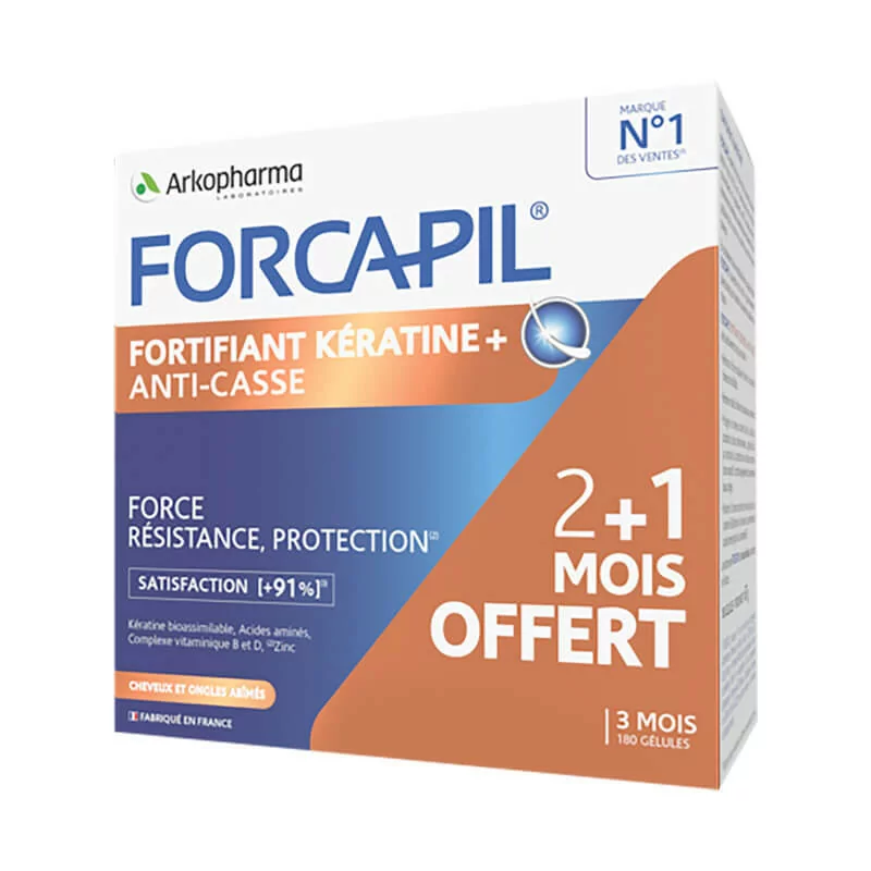 Arkopharma Forcapil Fortifiant Kératine+ 180 gélules