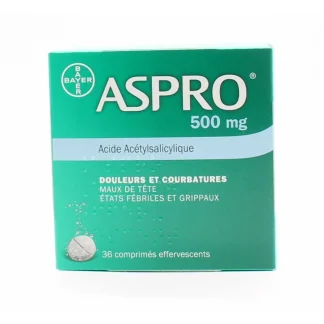 Aspro 500mg 36 comprimés effervescents