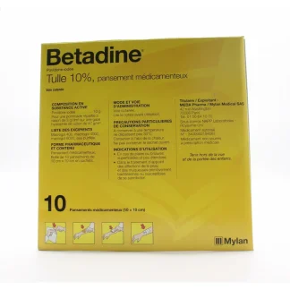 Betadine Tulle 10% Pansement Médicamenteux