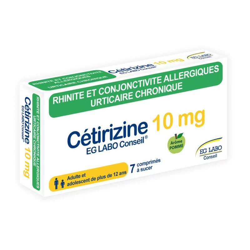 Cétirizine 10mg EG Labo Conseil 7 comprimés à sucer