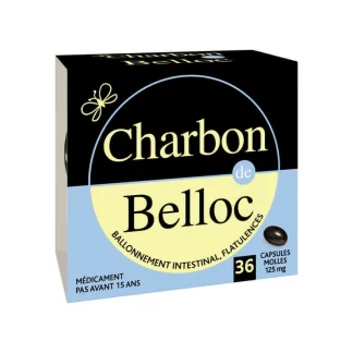 Charbon de Belloc 36 capsules Boite en Métal