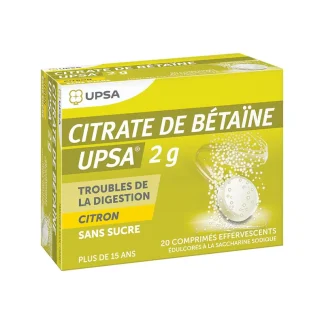 Upsa Citrate de Bétaïne 2g Citron sans sucre