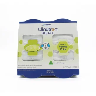Clinutren Aqua+ Saveur Pomme Poire 4X125g