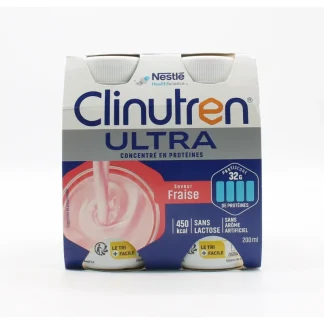 Clinutren Ultra Hyperconcentré Saveur Fraise 4X200ml