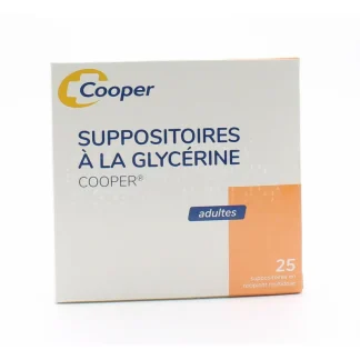 Cooper Suppositoires à la Glycérine Adultes X25