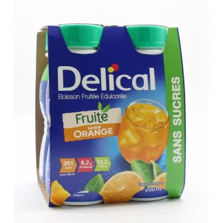 Delical Boisson Fruitée Saveur Orange 4X200ml