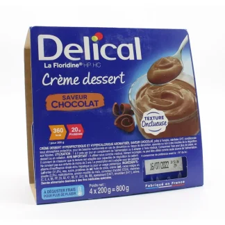 Delical Crème Dessert HP HC La Floridine Saveur Chocolat 4X200g