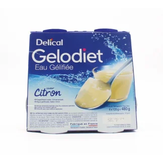 Delical Gelodiet Eau Gélifiée Saveur Citron 4X120g