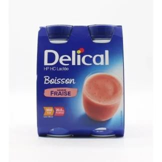Delical HP HC Lactée Boisson Saveur Fraise 4X200ml