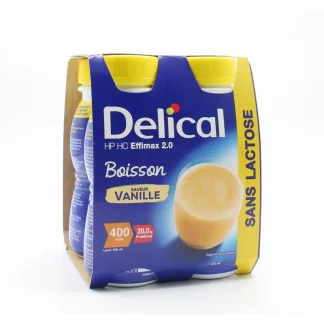 Delical HP HC Effimax 2.0 Boisson Saveur Vanille 4X200ml