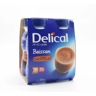 Delical HP HC Lactée Boisson Saveur Chocolat 4X200ml