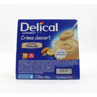 Delical La Floridine HP HC Crème Dessert Saveur Praliné 4X200g