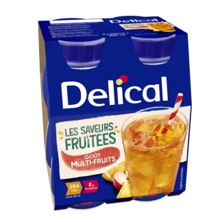 Delical Les Saveurs Fruitées Goût Multi-fruits 4X200ml