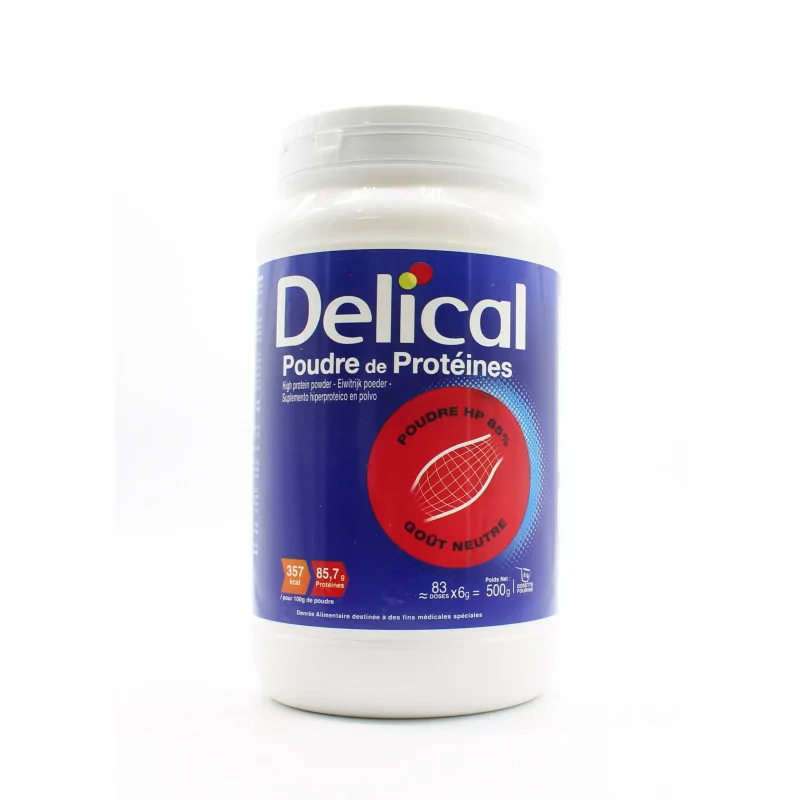 Delical Poudre de Protéines HP 85% Goût Neutre 500g