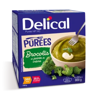 Delical Purée HP HC Brocoli et Pointe de Crème 4X200g