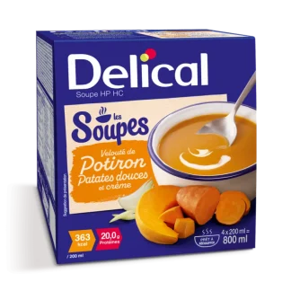 Delical Soupe HP HC Potiron Patates Douce et Crème 4X200ml