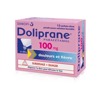 Doliprane 100mg 12 sachets-dose