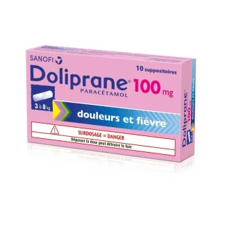 Doliprane 100mg 10 suppositoires