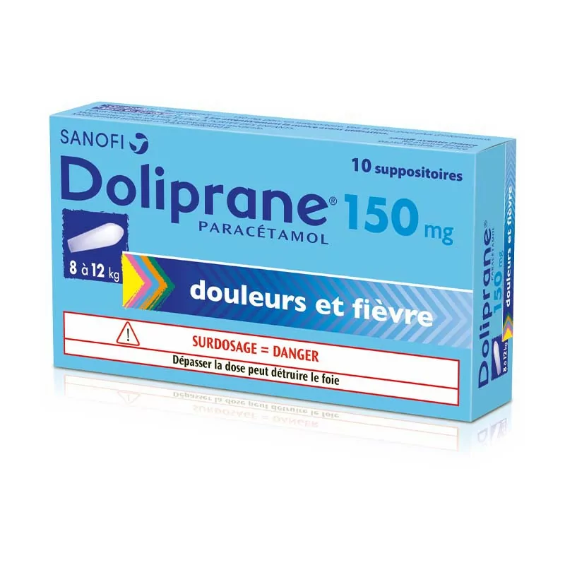 Doliprane 150mg 10 suppositoires