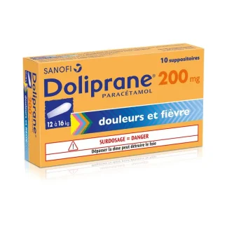 Doliprane 200mg 10 suppositoires