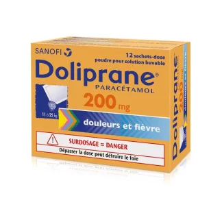 Doliprane 200mg 12 sachets-dose