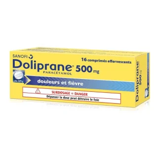 Doliprane 500mg 16 comprimés effervescents
