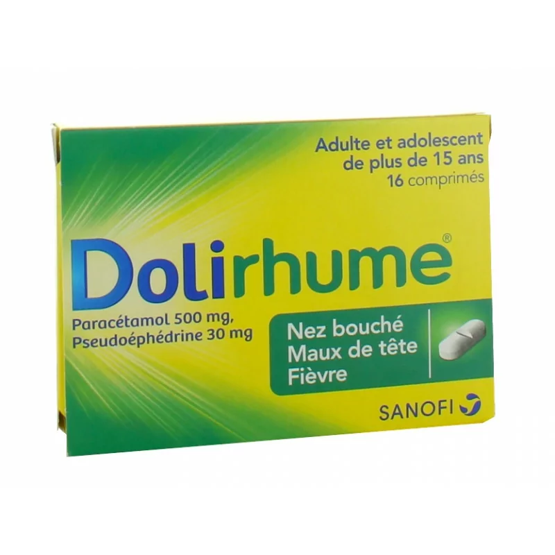Dolirhume 500mg/30mg 16 comprimés