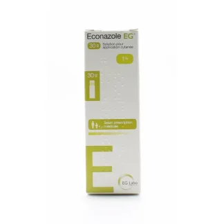 Econazole EG 1% Solution Cutanée 30g