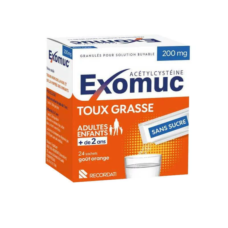 Exomuc 200mg Toux Grasse 24 sachets