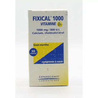 Fixical 1000 Vitamine D3 1000mg/800UI 30 comprimés