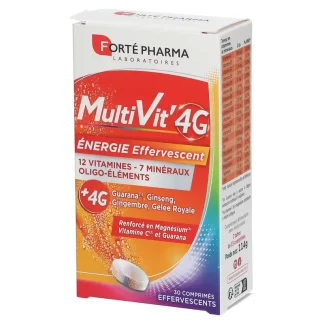 Forté Pharma MultiVit' 4G Énergie 30 comprimés effervescents