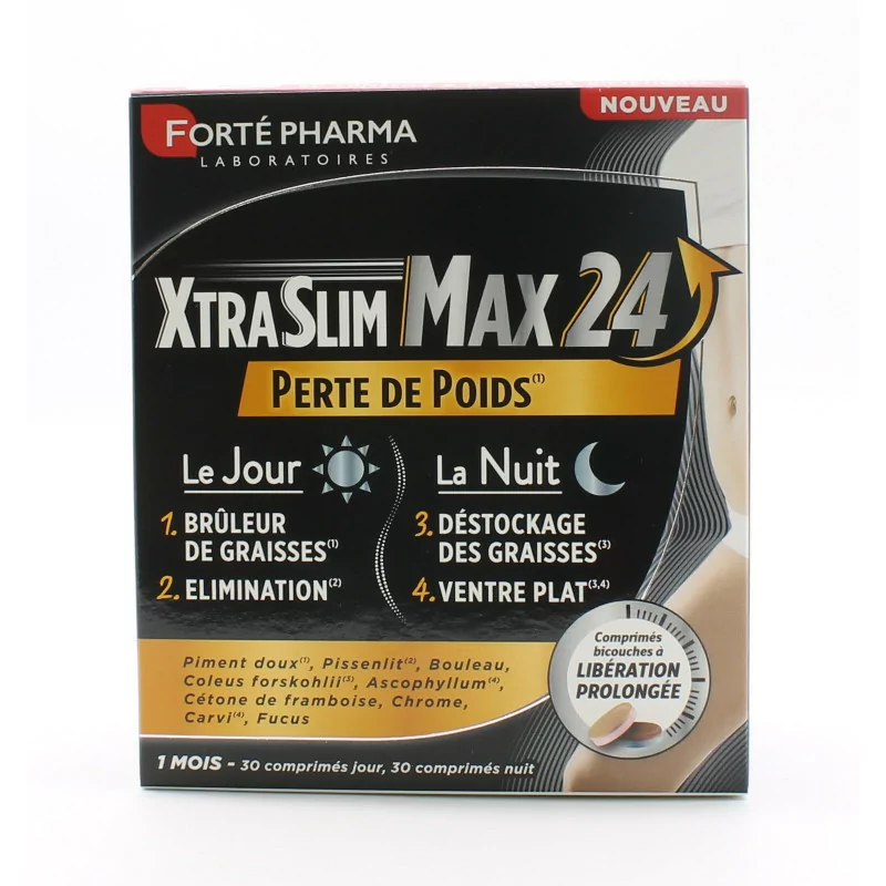 Forté Pharma XtraSlim Max 24 Jour Nuit 60 comprimés