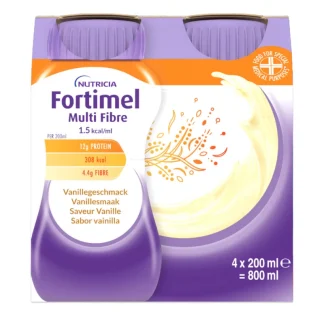Fortimel Energy Multi Fibre Arôme Vanille 4 X200ml
