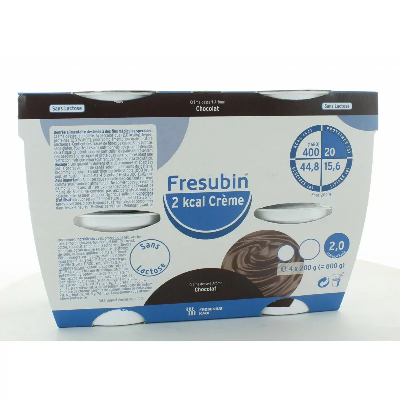 Fresubin 2Kcal Crème Arôme Chocolat X4 200g