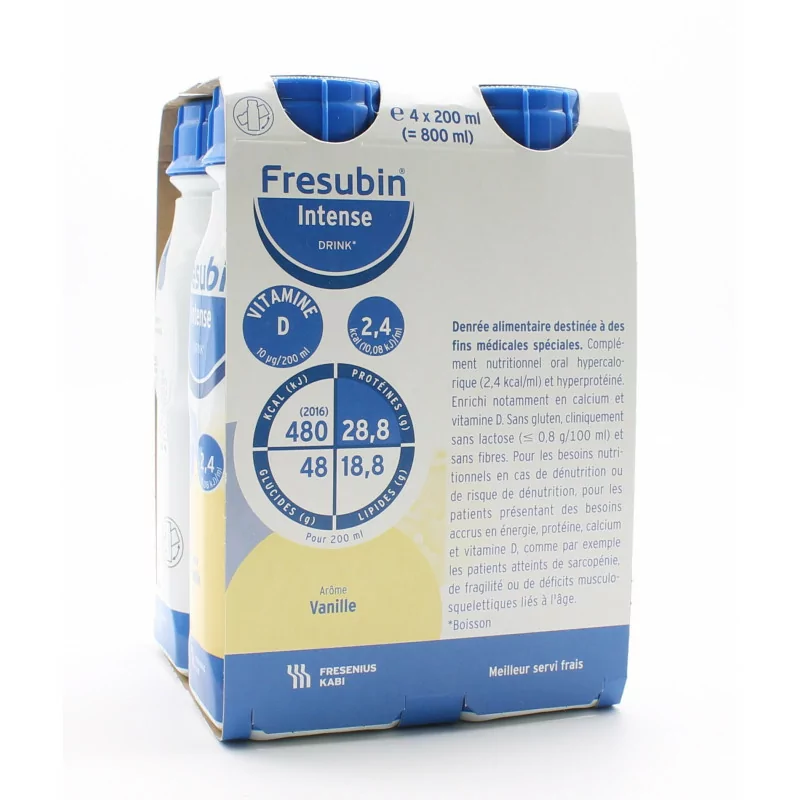 Fresubin Intense Drink Arôme Vanille 4X200ml