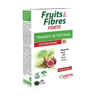 Fruits&Fibres Forte Transit Intestinal Action Rapide 8h 24 comprimés