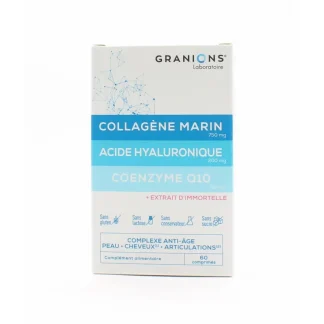 Granions Complexe Collagène Marin Acide Hyaluronique Coenzyme Q10 60 comprimés