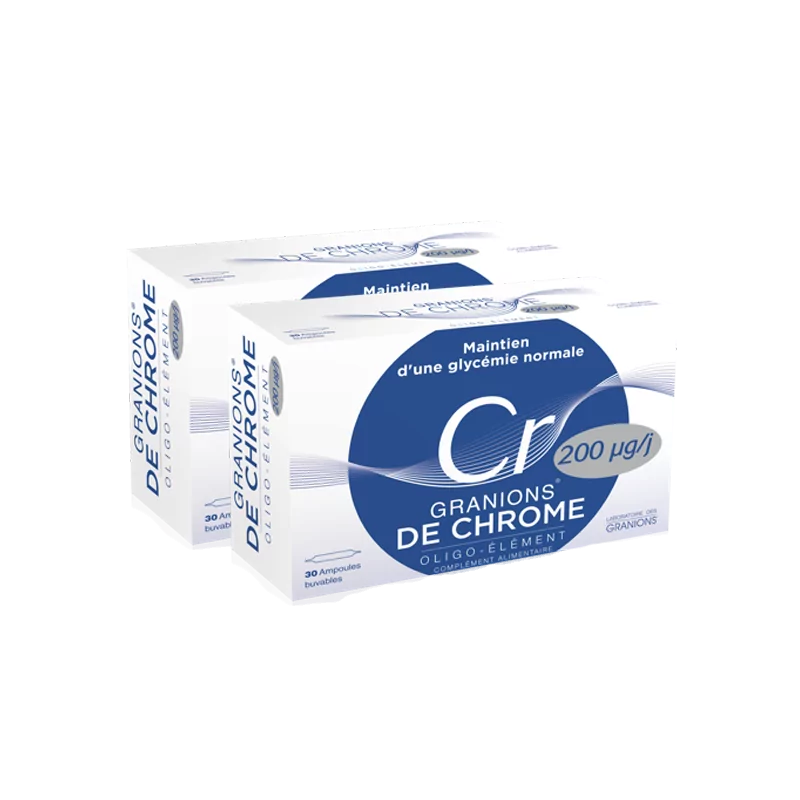 Granions de Chrome 200 µg/j 2X30 ampoules
