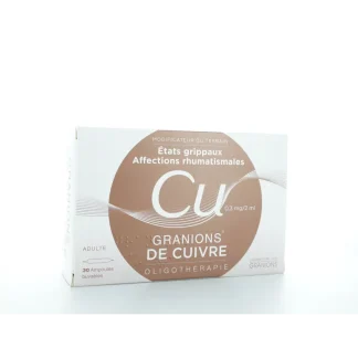 Granions de Cuivre 0,3 mg/2 ml 30 Ampoules