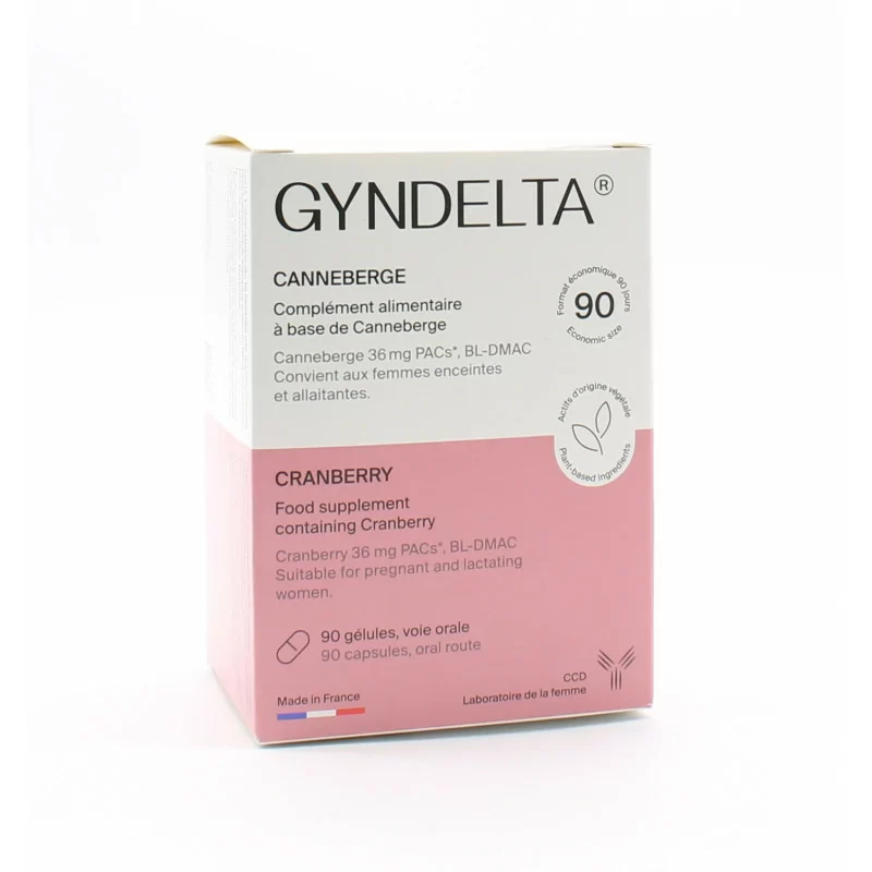 Gyndelta Canneberge 90 gélules
