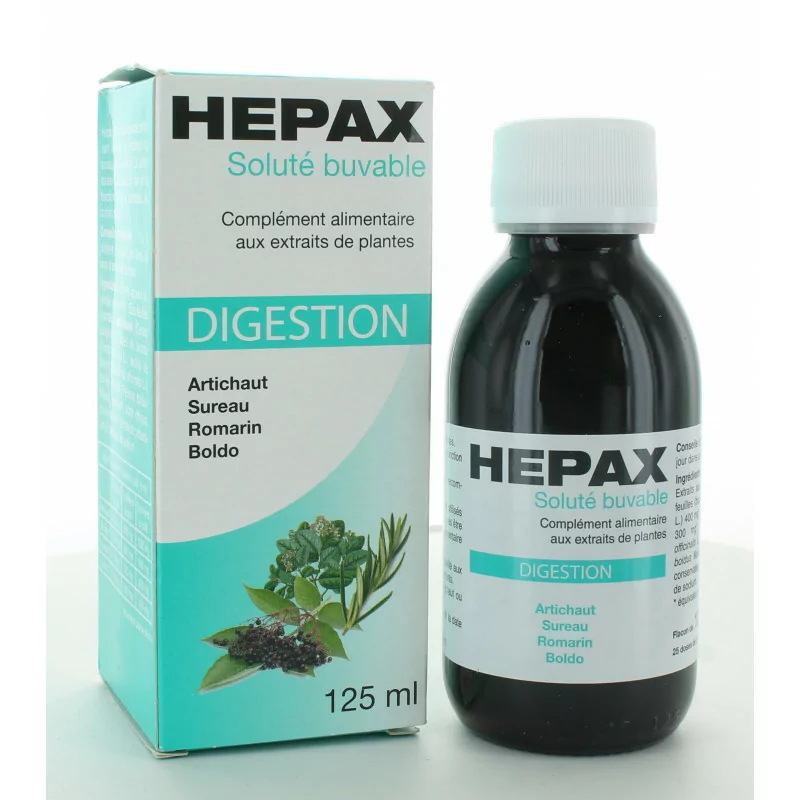 Hepax Soluté Buvable Digestion 125ml