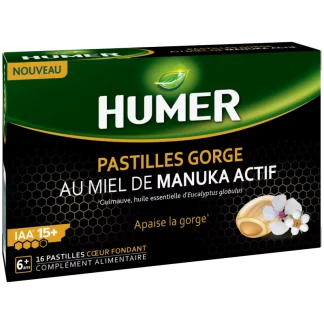 Humer Pastilles Gorge au Miel de Manuka Actif X16
