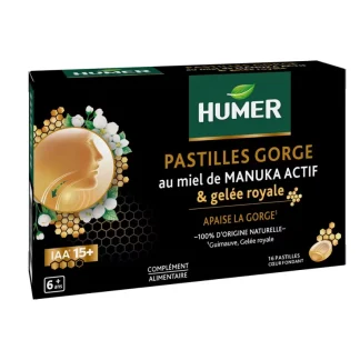 Humer Pastilles Gorge Miel de Manuka Gelée Royale 16 pastilles