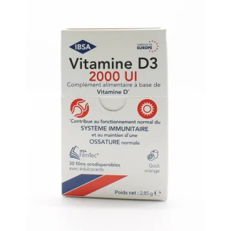 IBSA Vitamine D3 2000 Ul 30 films orodispersibles